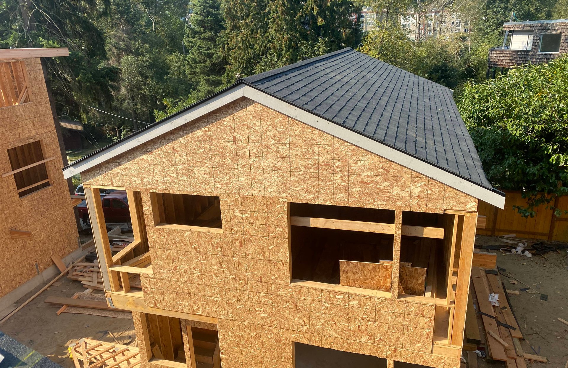 Home exterior showing newly installed roof