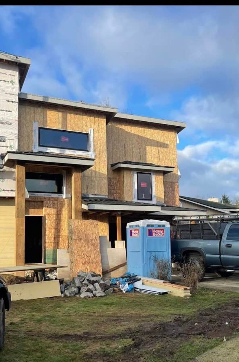 Metal roofing panels installed on residential home