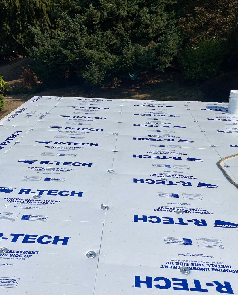 Roofing underlayment installed before shingles