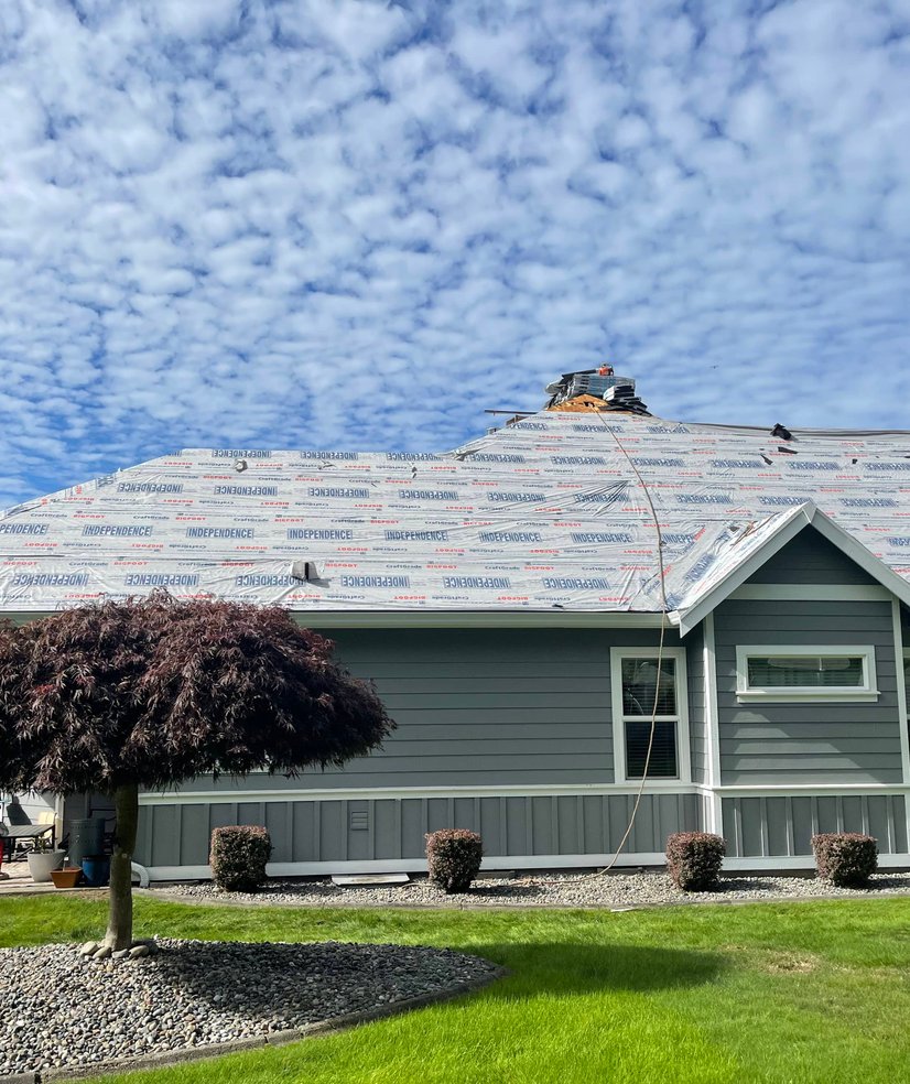 Old roof removal during replacement