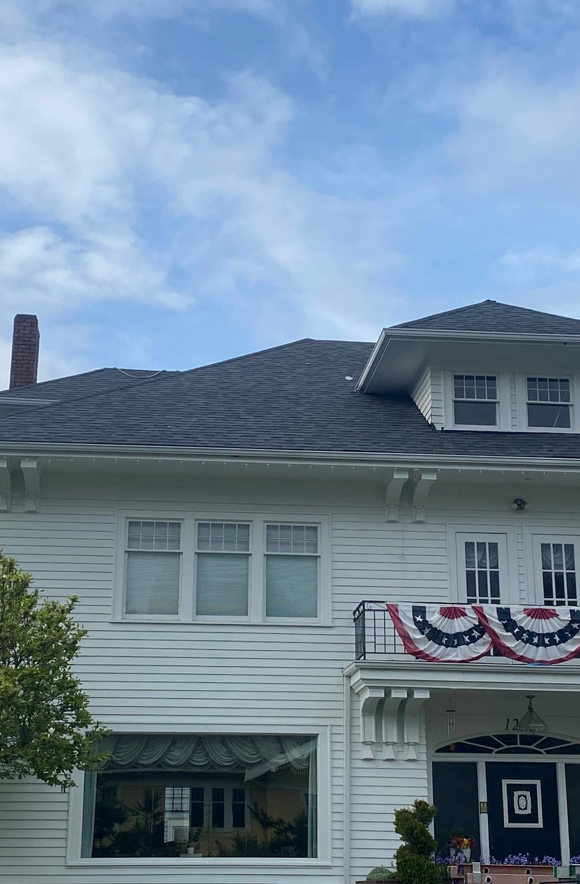 Complete roof replacement on two-story home