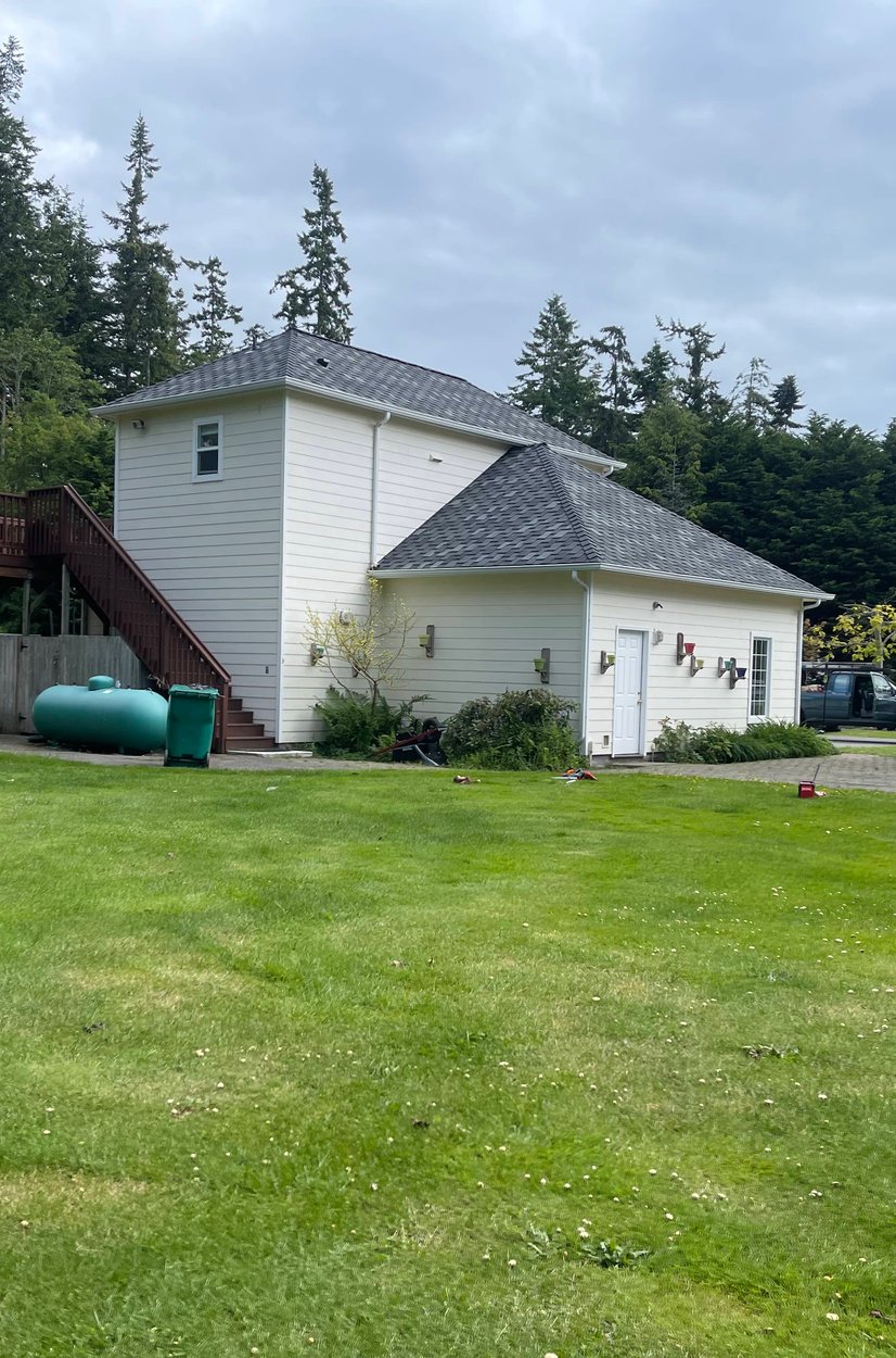 Metal roofing panels installed on residential home